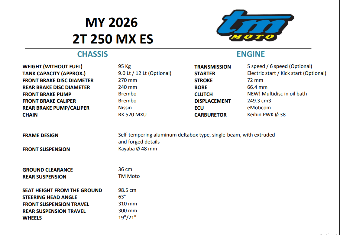 image 5 of 2026 MX 250 ES